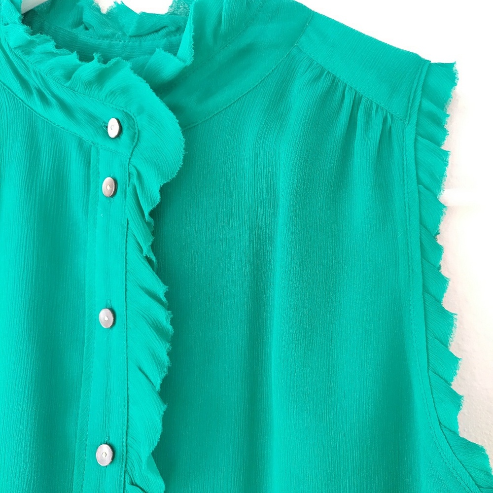 J. Crew Silk Ruffle Blouse - Picture 3 of 8